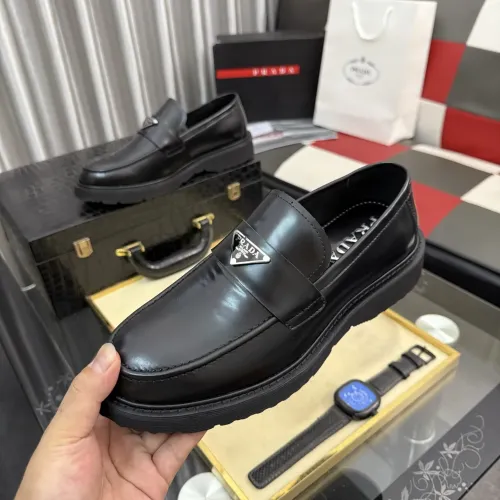 Replica Prada Leather Shoes For Men #1443340 $115.00 USD for Wholesale