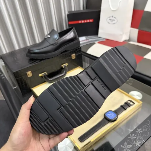 Replica Prada Leather Shoes For Men #1443340 $115.00 USD for Wholesale