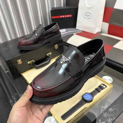 Replica Prada Leather Shoes For Men #1443341 $115.00 USD for Wholesale