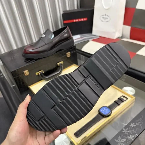 Replica Prada Leather Shoes For Men #1443341 $115.00 USD for Wholesale