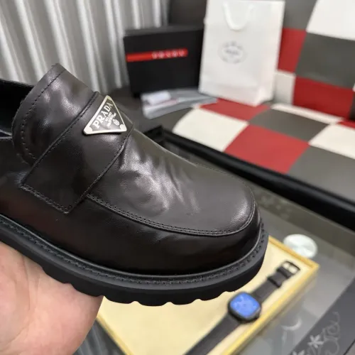 Replica Prada Leather Shoes For Men #1443342 $115.00 USD for Wholesale