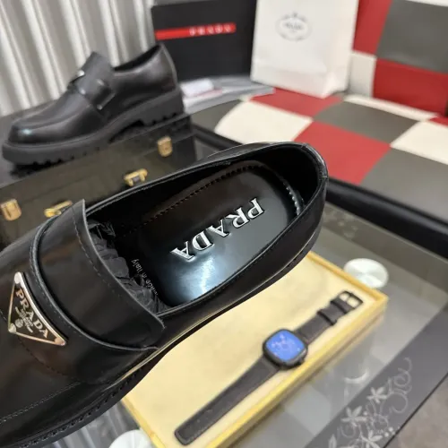 Replica Prada Leather Shoes For Men #1443343 $115.00 USD for Wholesale