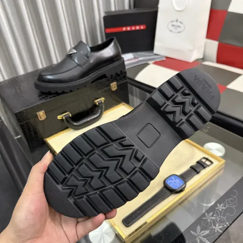 Replica Prada Leather Shoes For Men #1443343 $115.00 USD for Wholesale