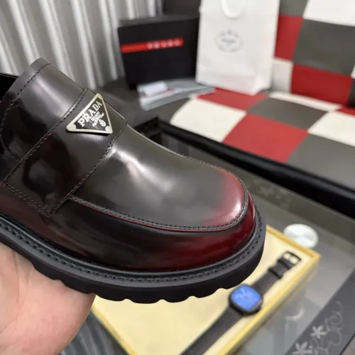 Replica Prada Leather Shoes For Men #1443344 $115.00 USD for Wholesale