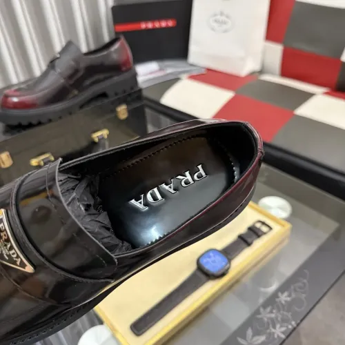 Replica Prada Leather Shoes For Men #1443344 $115.00 USD for Wholesale