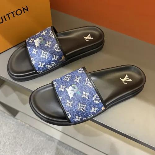 Wholesale Louis Vuitton Slippers For Men #1443358 $52.00 USD, Wholesale Quality Replica Louis Vuitton Slippers