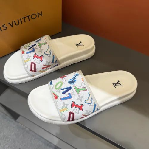 Wholesale Louis Vuitton Slippers For Men #1443370 $52.00 USD, Wholesale Quality Replica Louis Vuitton Slippers