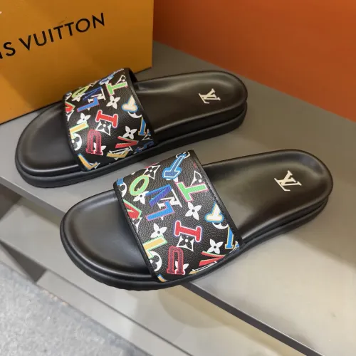 Wholesale Louis Vuitton Slippers For Men #1443372 $52.00 USD, Wholesale Quality Replica Louis Vuitton Slippers