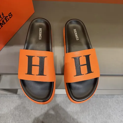 Replica Hermes Slippers For Men #1443381 $52.00 USD for Wholesale