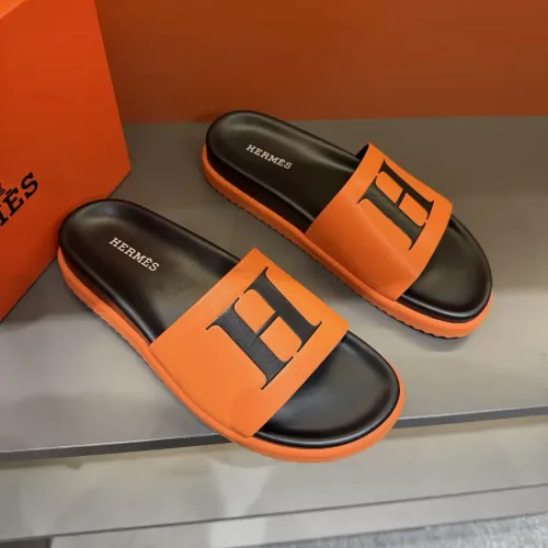 Replica Hermes Slippers For Men #1443381 $52.00 USD for Wholesale