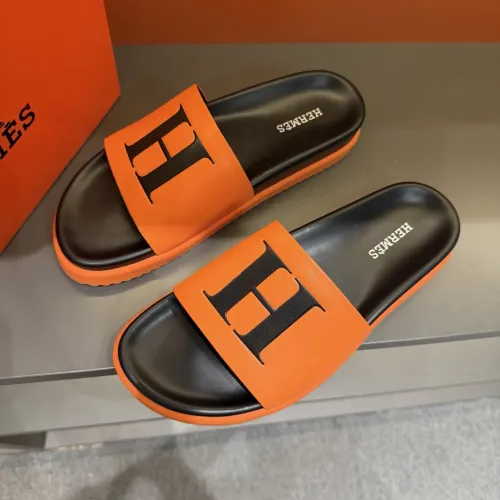 Replica Hermes Slippers For Men #1443381 $52.00 USD for Wholesale
