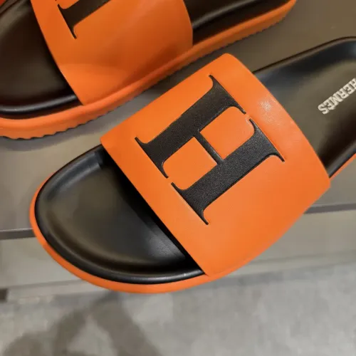 Replica Hermes Slippers For Men #1443381 $52.00 USD for Wholesale