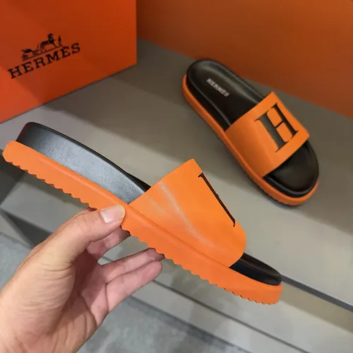 Replica Hermes Slippers For Men #1443381 $52.00 USD for Wholesale