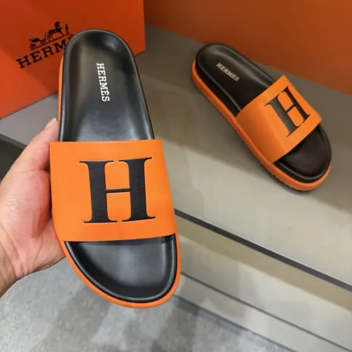 Replica Hermes Slippers For Men #1443381 $52.00 USD for Wholesale