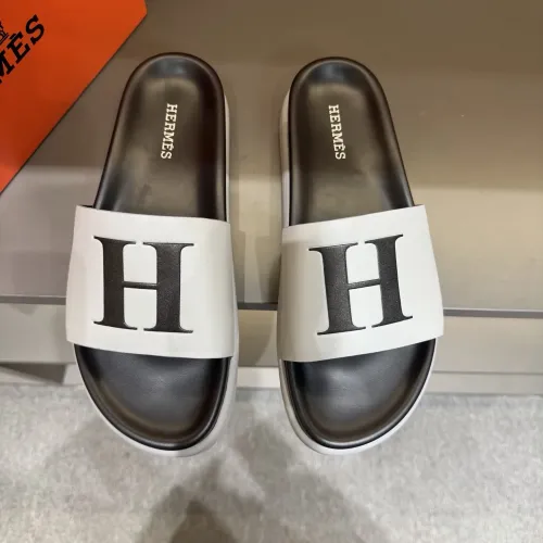 Replica Hermes Slippers For Men #1443382 $52.00 USD for Wholesale