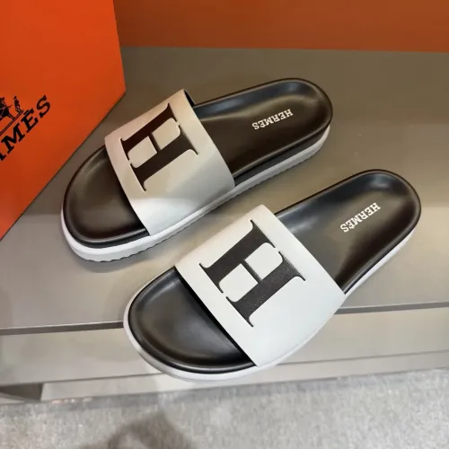 Replica Hermes Slippers For Men #1443382 $52.00 USD for Wholesale