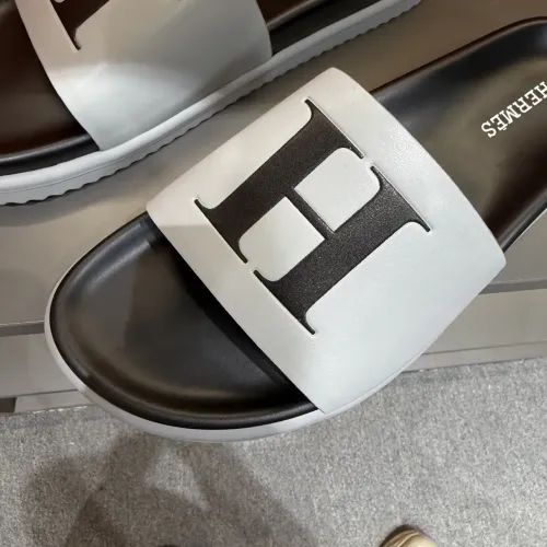 Replica Hermes Slippers For Men #1443382 $52.00 USD for Wholesale