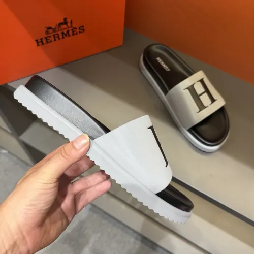 Replica Hermes Slippers For Men #1443382 $52.00 USD for Wholesale