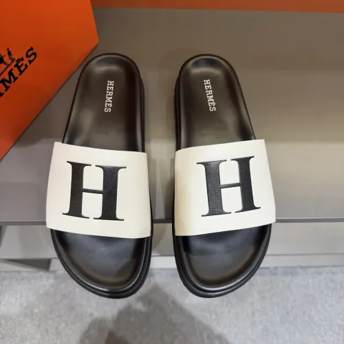Replica Hermes Slippers For Men #1443383 $52.00 USD for Wholesale