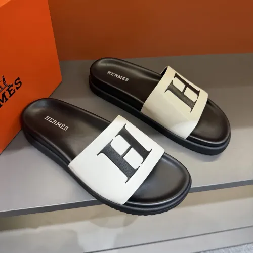 Replica Hermes Slippers For Men #1443383 $52.00 USD for Wholesale