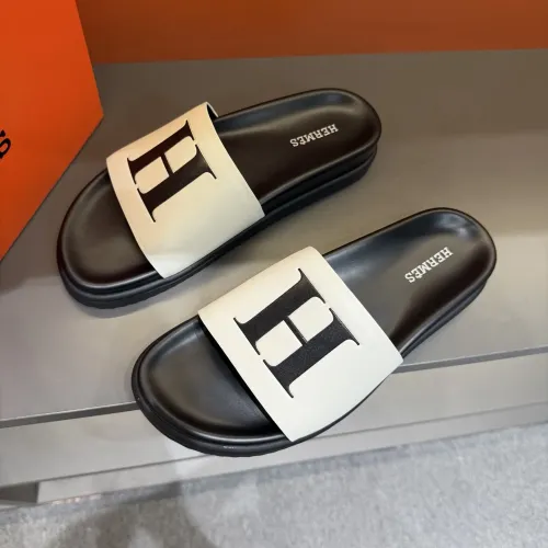 Replica Hermes Slippers For Men #1443383 $52.00 USD for Wholesale