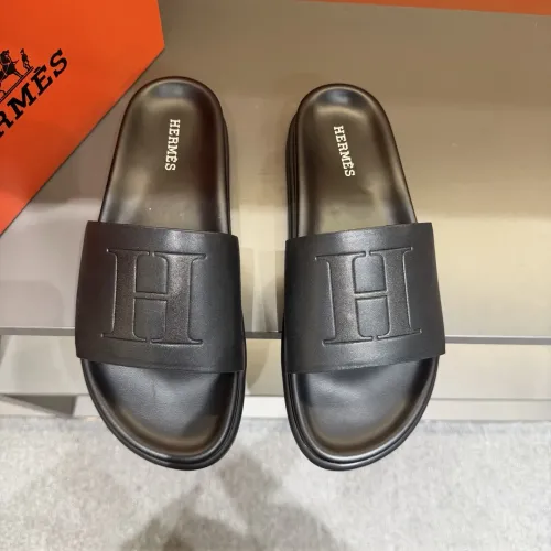 Replica Hermes Slippers For Men #1443384 $52.00 USD for Wholesale