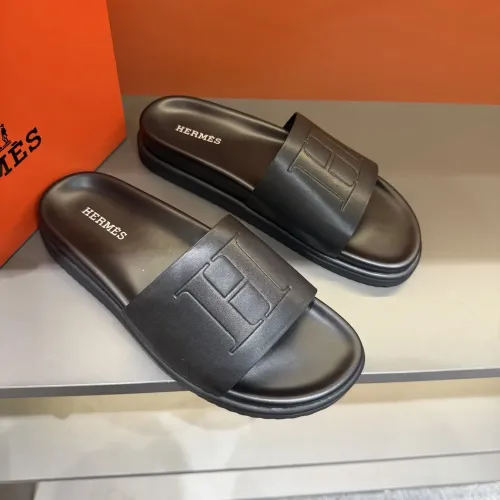 Replica Hermes Slippers For Men #1443384 $52.00 USD for Wholesale