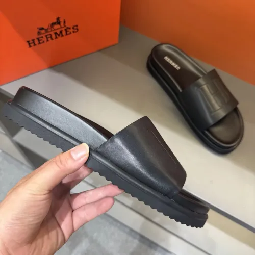 Replica Hermes Slippers For Men #1443384 $52.00 USD for Wholesale