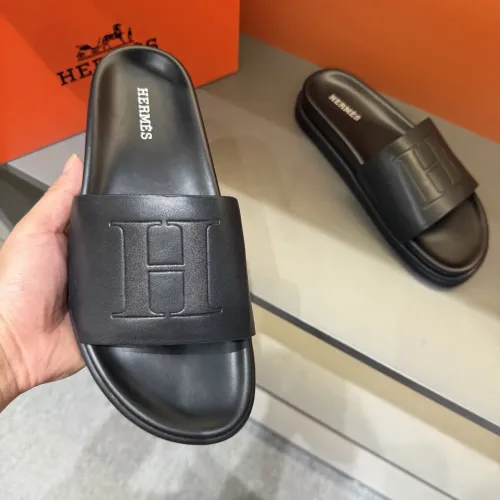 Replica Hermes Slippers For Men #1443384 $52.00 USD for Wholesale