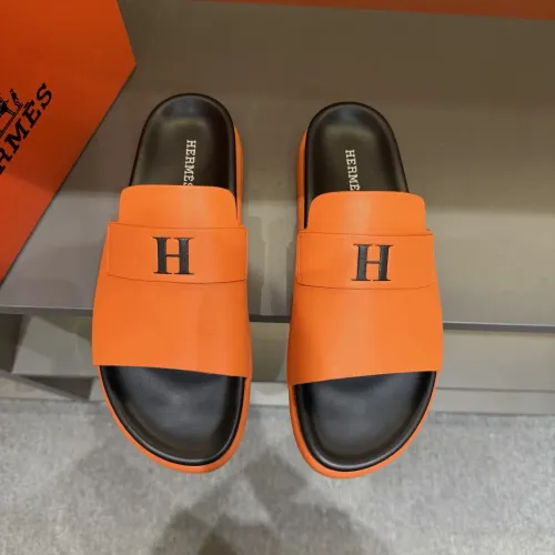 Replica Hermes Slippers For Men #1443385 $52.00 USD for Wholesale