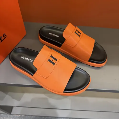 Replica Hermes Slippers For Men #1443385 $52.00 USD for Wholesale