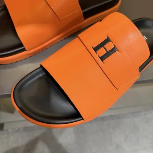 Replica Hermes Slippers For Men #1443385 $52.00 USD for Wholesale