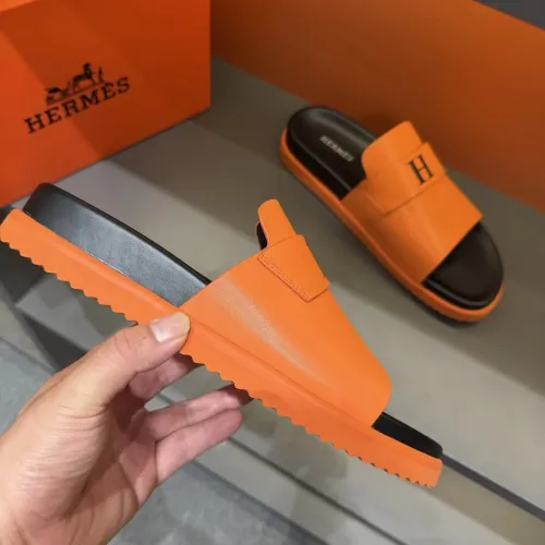 Replica Hermes Slippers For Men #1443385 $52.00 USD for Wholesale