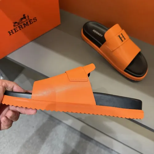 Replica Hermes Slippers For Men #1443385 $52.00 USD for Wholesale