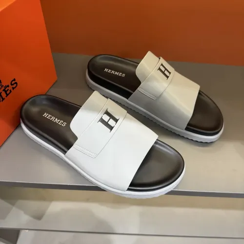 Replica Hermes Slippers For Men #1443386 $52.00 USD for Wholesale