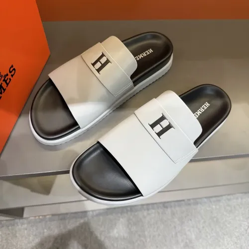 Replica Hermes Slippers For Men #1443386 $52.00 USD for Wholesale