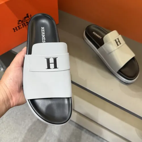 Replica Hermes Slippers For Men #1443386 $52.00 USD for Wholesale