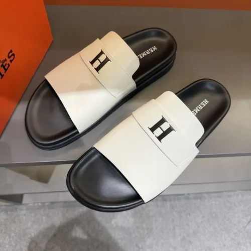 Replica Hermes Slippers For Men #1443387 $52.00 USD for Wholesale