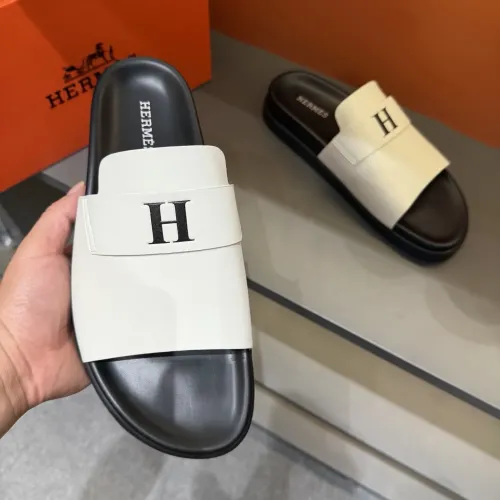 Replica Hermes Slippers For Men #1443387 $52.00 USD for Wholesale