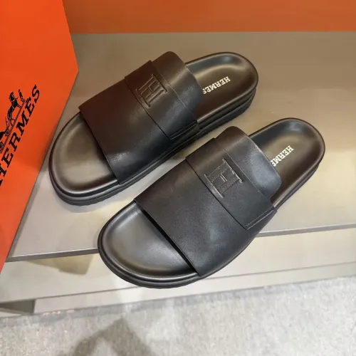 Replica Hermes Slippers For Men #1443388 $52.00 USD for Wholesale