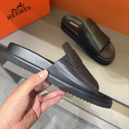 Replica Hermes Slippers For Men #1443388 $52.00 USD for Wholesale