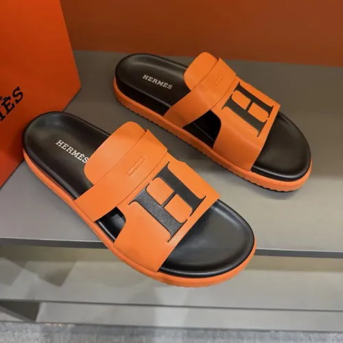 Replica Hermes Slippers For Men #1443389 $52.00 USD for Wholesale