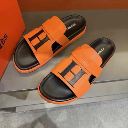 Replica Hermes Slippers For Men #1443389 $52.00 USD for Wholesale