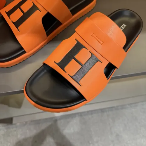 Replica Hermes Slippers For Men #1443389 $52.00 USD for Wholesale