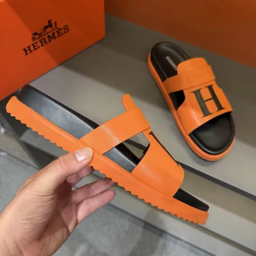 Replica Hermes Slippers For Men #1443389 $52.00 USD for Wholesale