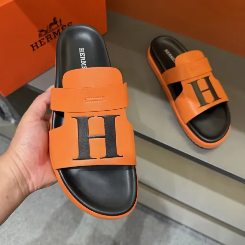 Replica Hermes Slippers For Men #1443389 $52.00 USD for Wholesale