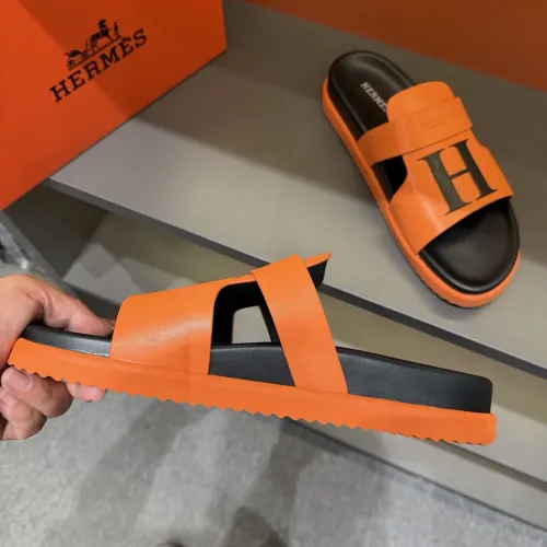 Replica Hermes Slippers For Men #1443389 $52.00 USD for Wholesale