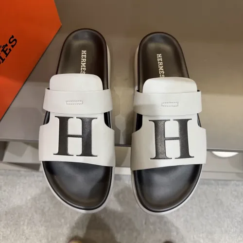Replica Hermes Slippers For Men #1443390 $52.00 USD for Wholesale