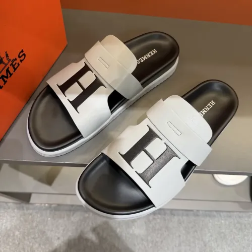 Replica Hermes Slippers For Men #1443390 $52.00 USD for Wholesale