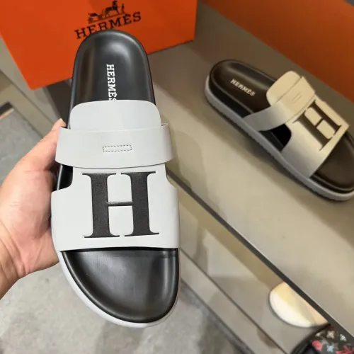 Replica Hermes Slippers For Men #1443390 $52.00 USD for Wholesale